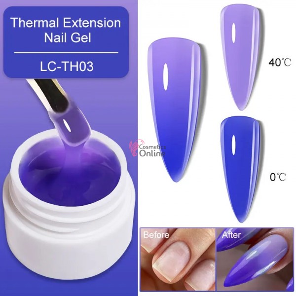 Gel Termic UV / LED LILYCUTE Thermal pentru unghii de 8g Cod LC-TH003 Purple-Blue